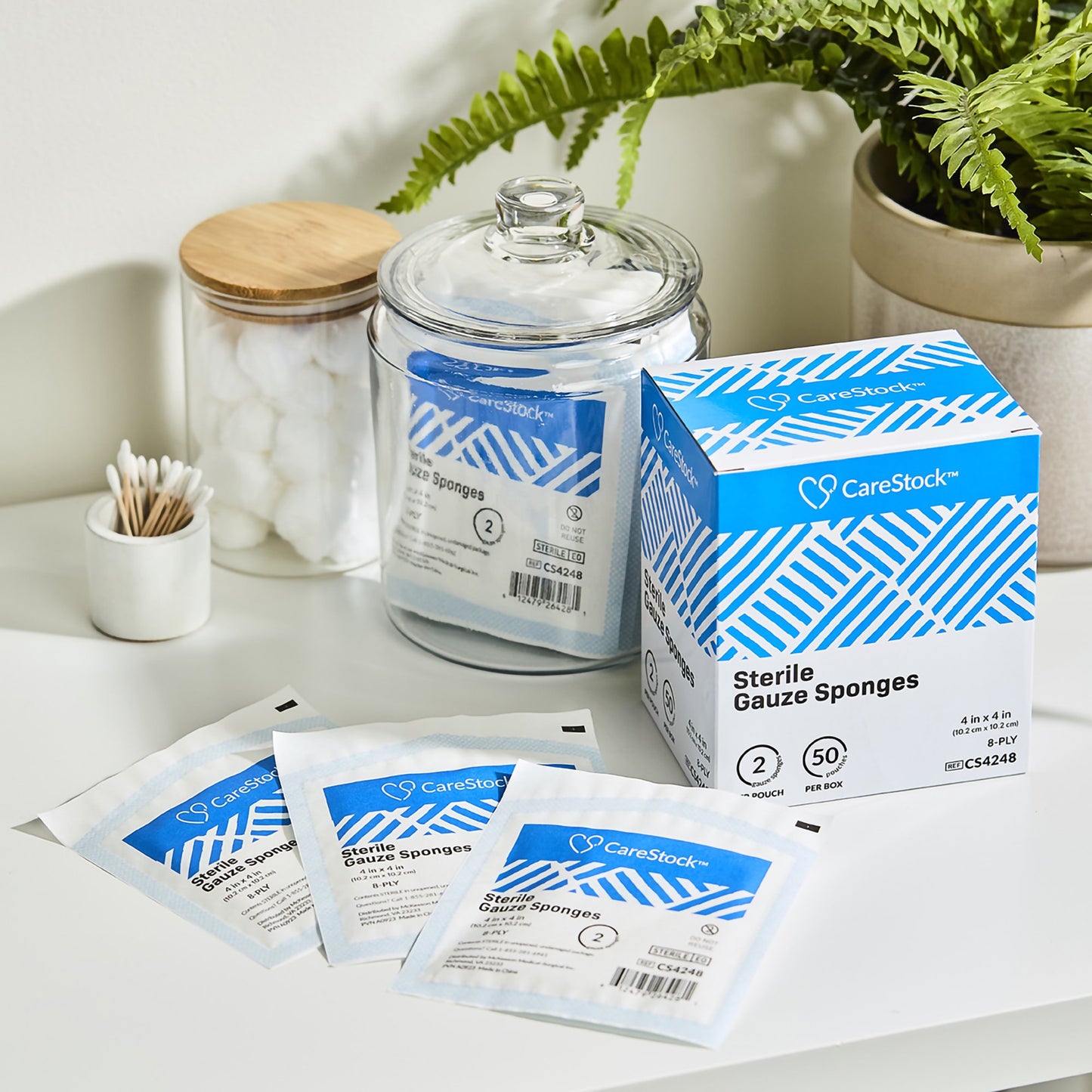 CareStock™ Sterile Gauze Sponge, 4 x 4 Inch
