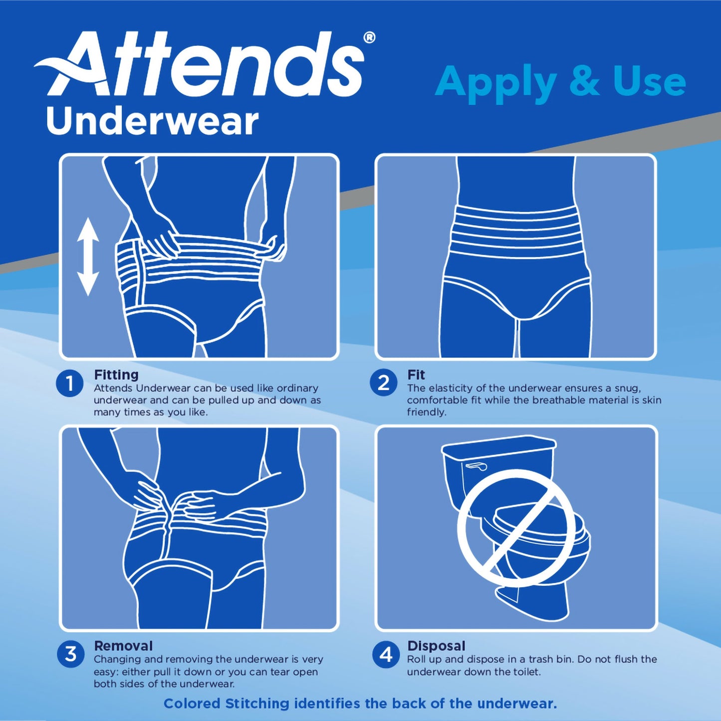 Attends® Care Adult Moderate Absorbent Underwear, Medium