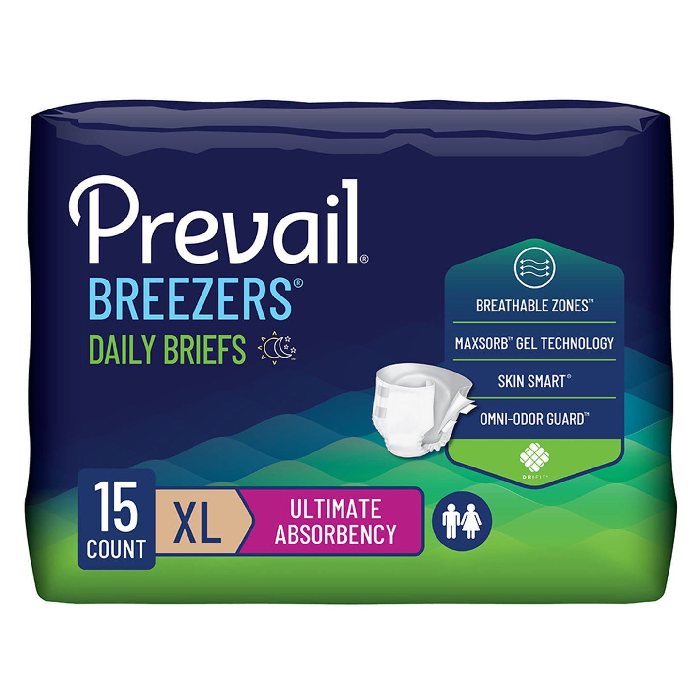 Prevail® Breezers® Ultimate Absorbency Incontinence Briefs