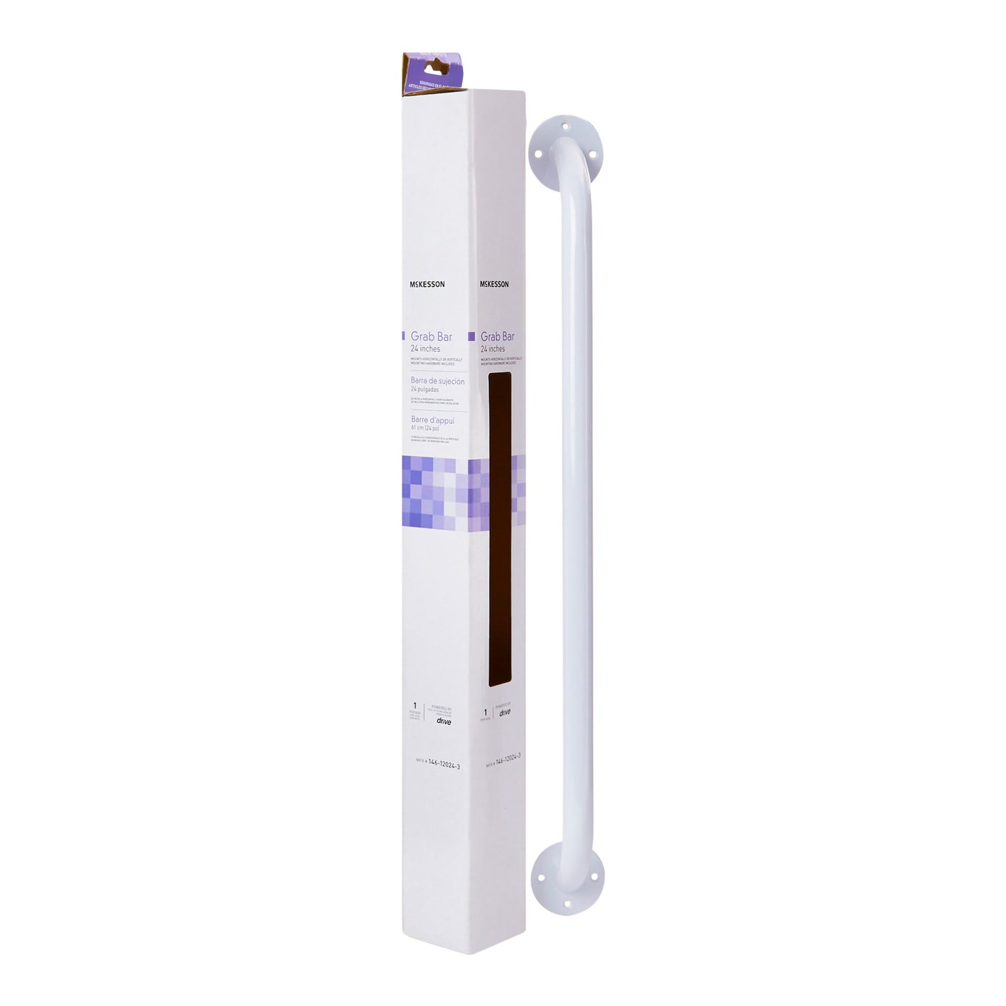 McKesson Wall Grab Bar, White Steel