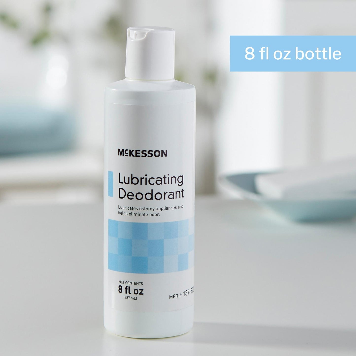 McKesson Lubricating Ostomy Appliance Deodorant, 8-Ounce squeeze Bottle