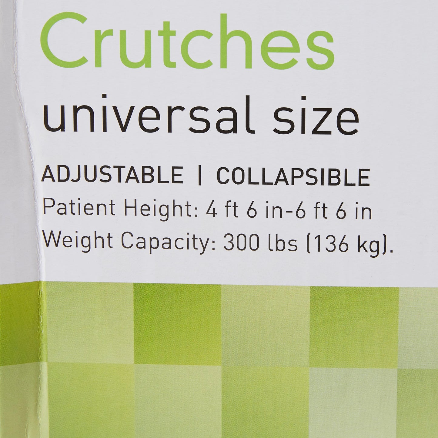 McKesson Underarm Crutches, 4'6" – 6'6"