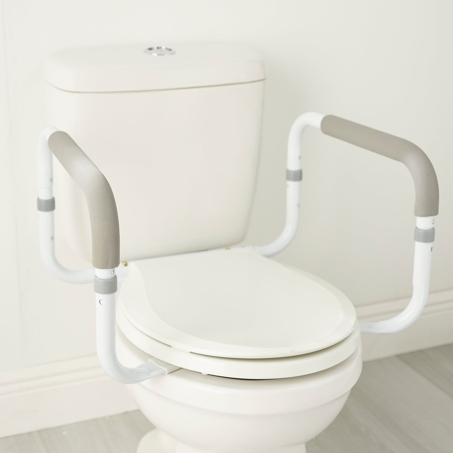 McKesson Toilet Safety Rail, White Steel