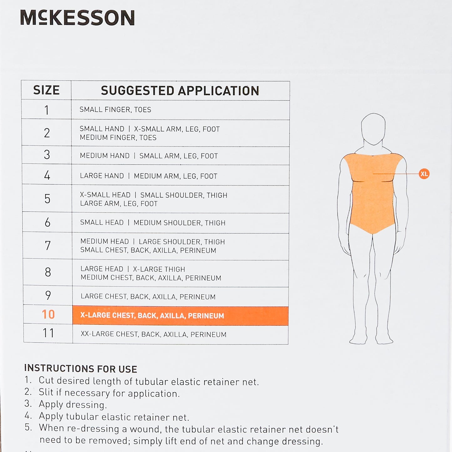 McKesson Tubular Bandage, Size 10