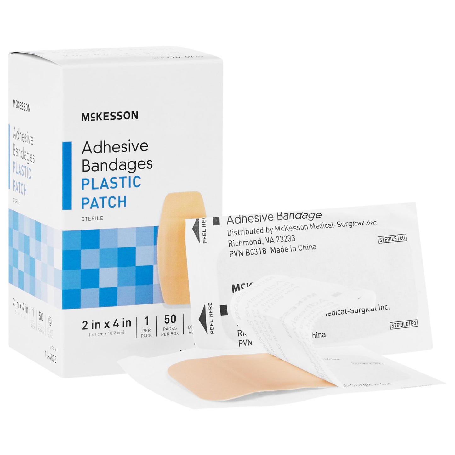 McKesson Tan Adhesive Strip, Up to 4 Inch Length
