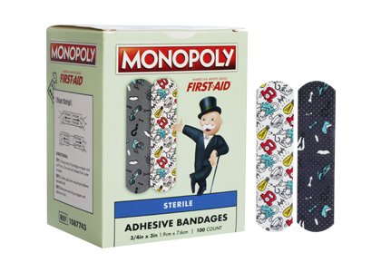 American® White Cross Kid Design (Monopoly) Adhesive Strip, 3/4 x 3 Inch