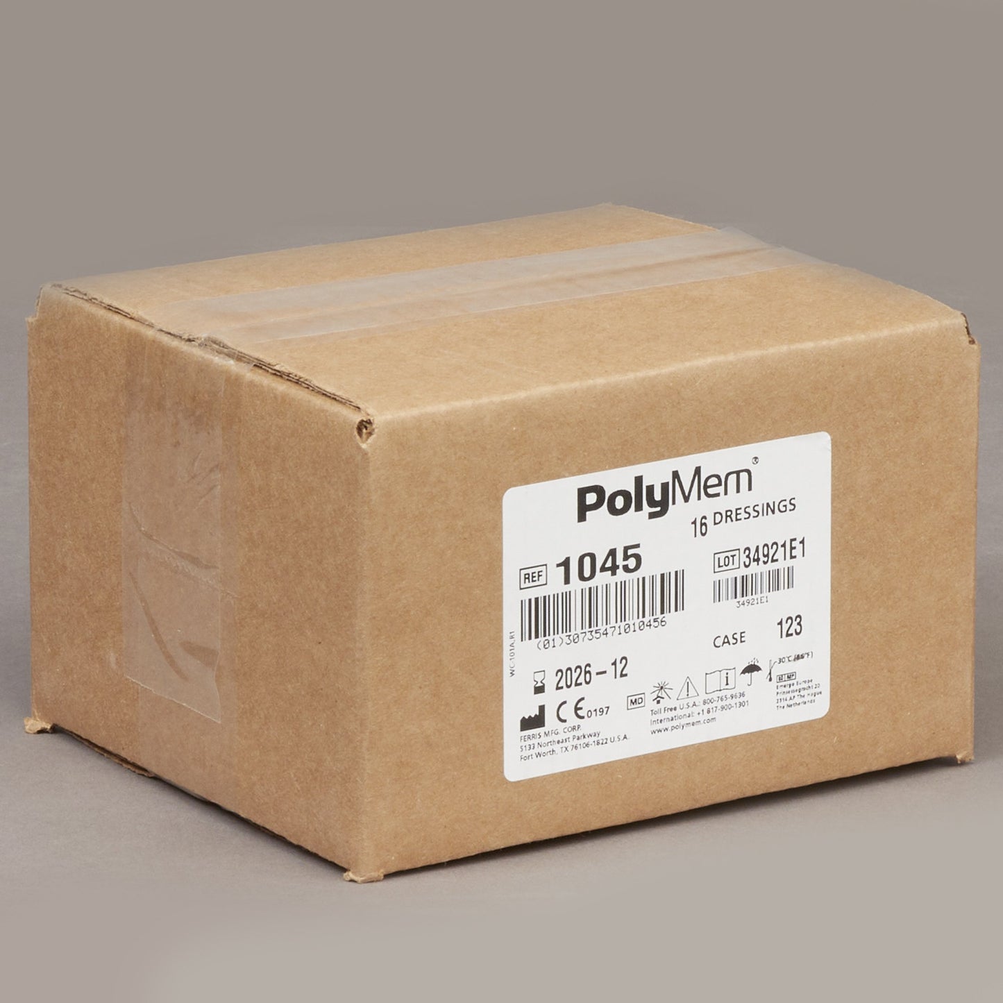 PolyMem® Max Nonadhesive Silver Foam Dressing, 4 x 4 Inch