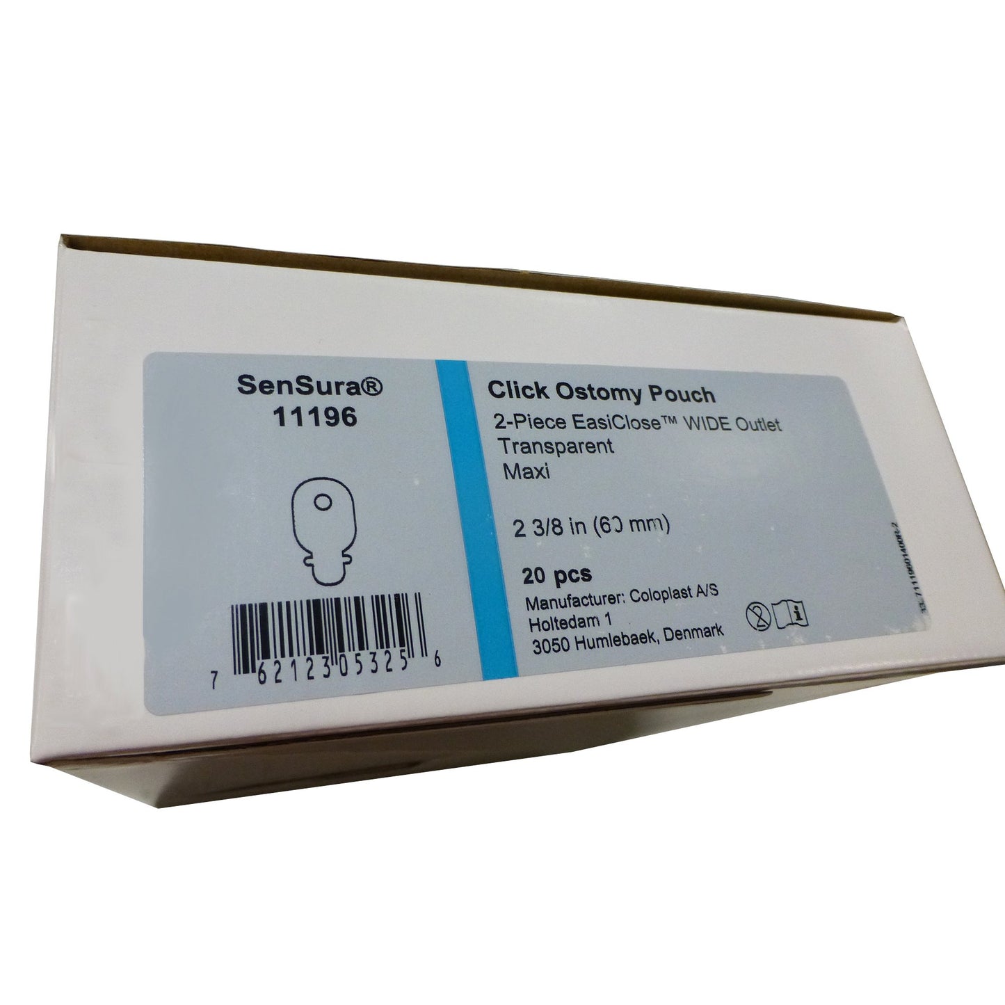 SenSura® Click Wide 2-Piece Ostomy Pouch System, Blue Match