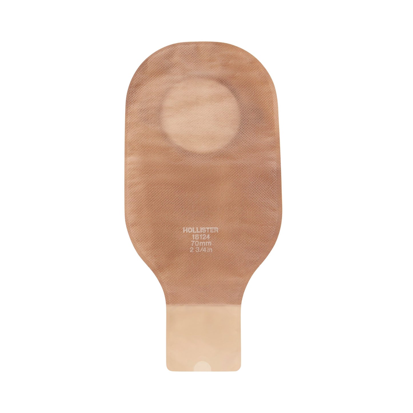 New Image™ 18124 Beige Colostomy Pouch, Pre-cut to Fit 70 mm Stomas