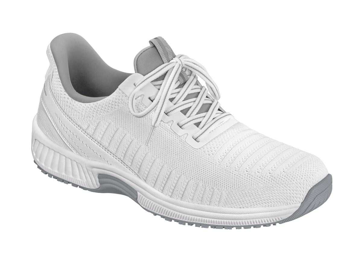 Yari Men's Hands-Free Athletic Shoes, White, angle view