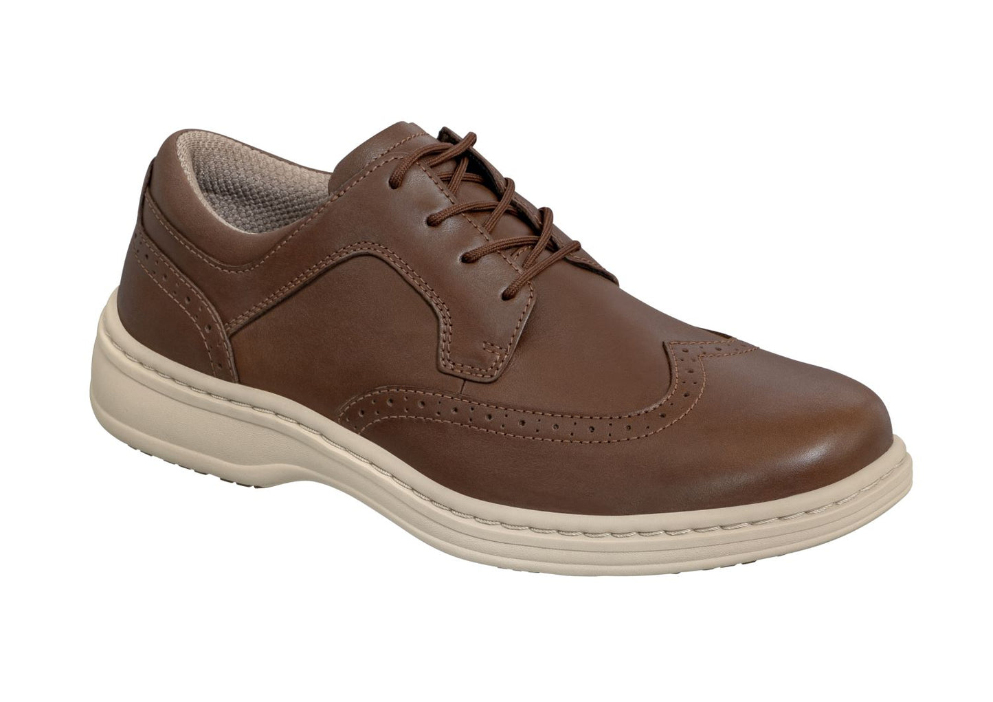 Moreno Men's Dress Shoes, Brown, angle view