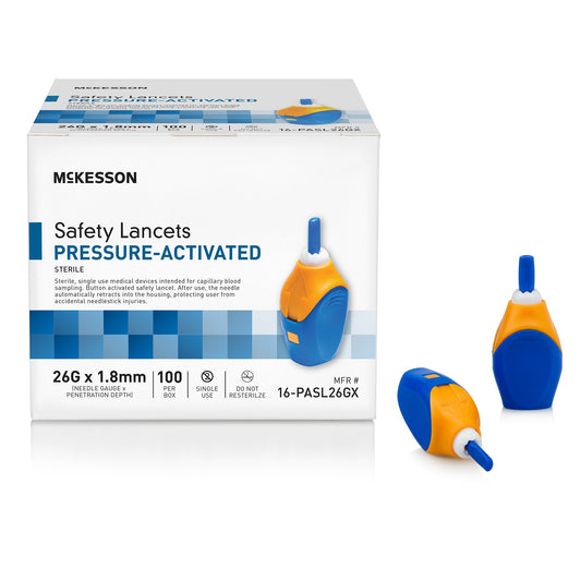 McKesson Pressure Activated Safety Lancets, 26 Gauge
