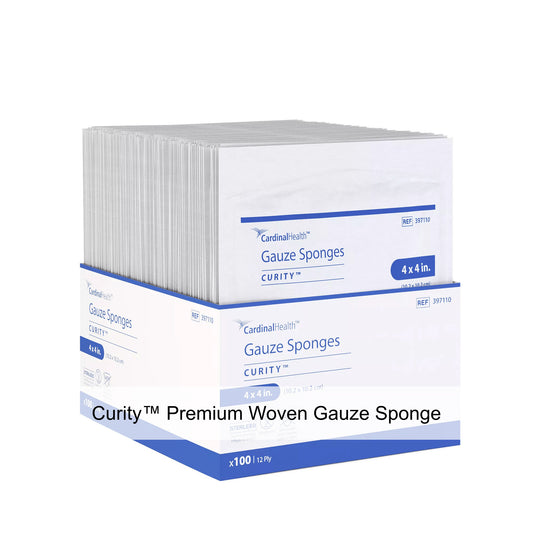 Curity Woven Gauze Sponge Sterile 4" x 4" 12 Ply Individually Wrapped 10 Count