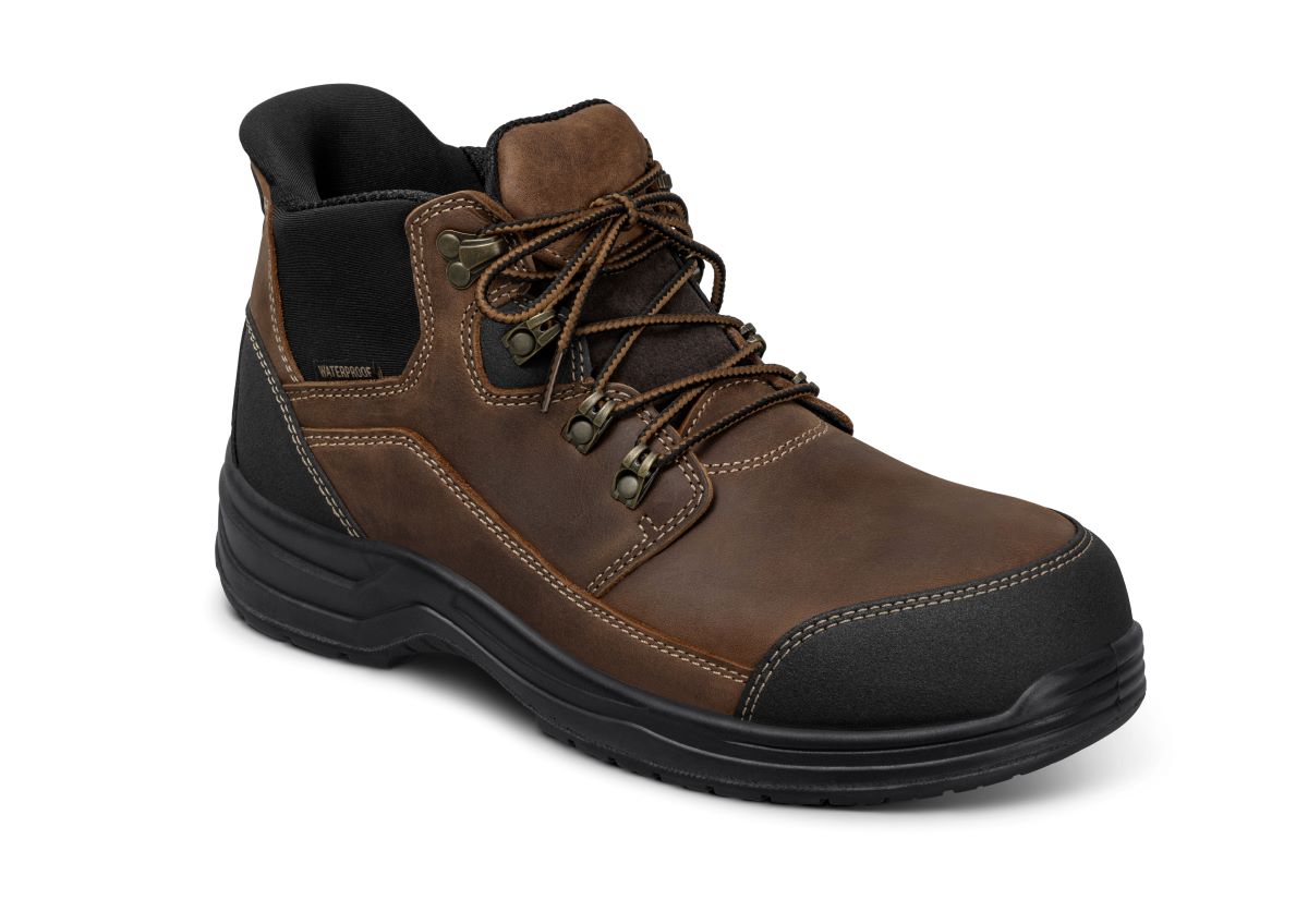 Graphite Men's Waterproof Hands-Free Sandals, Brown, angle view