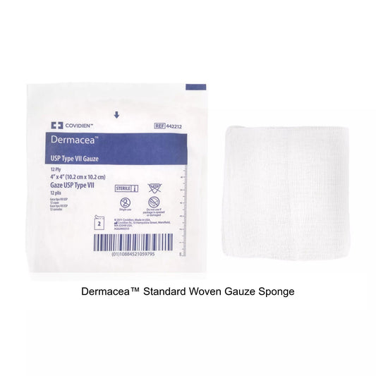 Dermacea Woven Gauze Sponge Sterile 2's 4" x 4" 12 Ply