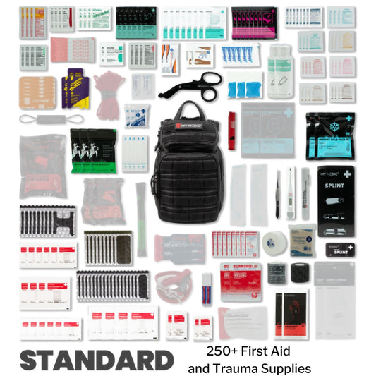 My Medic™ Recon First Aid Kit Backpack with Emergency Medical Supplies, Black