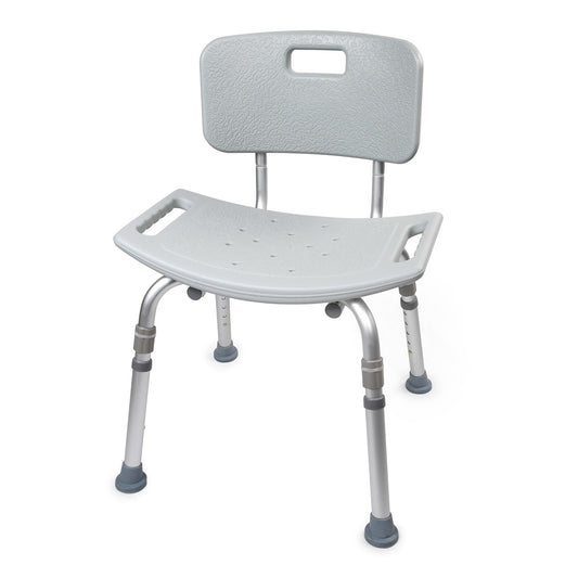 McKesson Aluminum Bath Transfer Bench with Removable Back