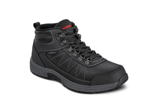 Hunter Men's Waterproof Boots, Black, angle view