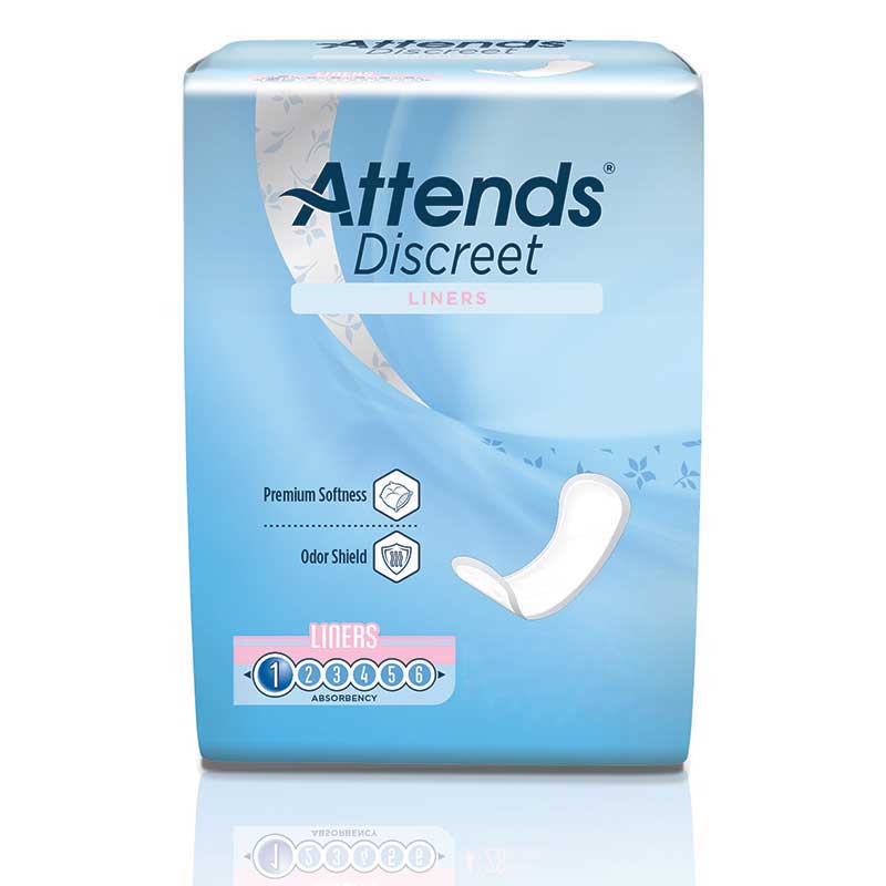 Attends Discreet Panty Liners 6" Long
