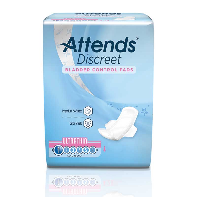 Attends Discreet Ultrathin Pads 9" Long