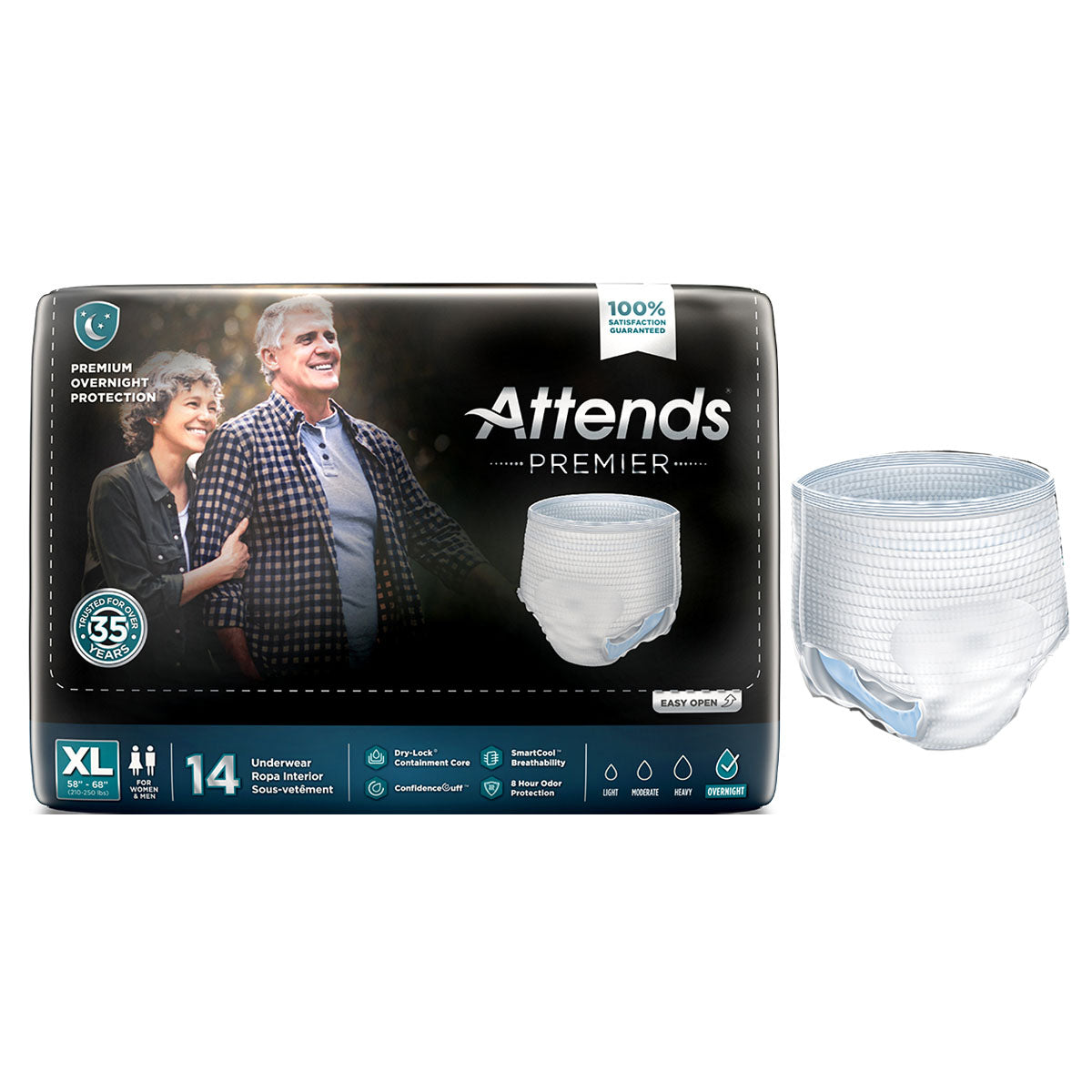 Attends Premier Underwear, X-Large 56" - 68"