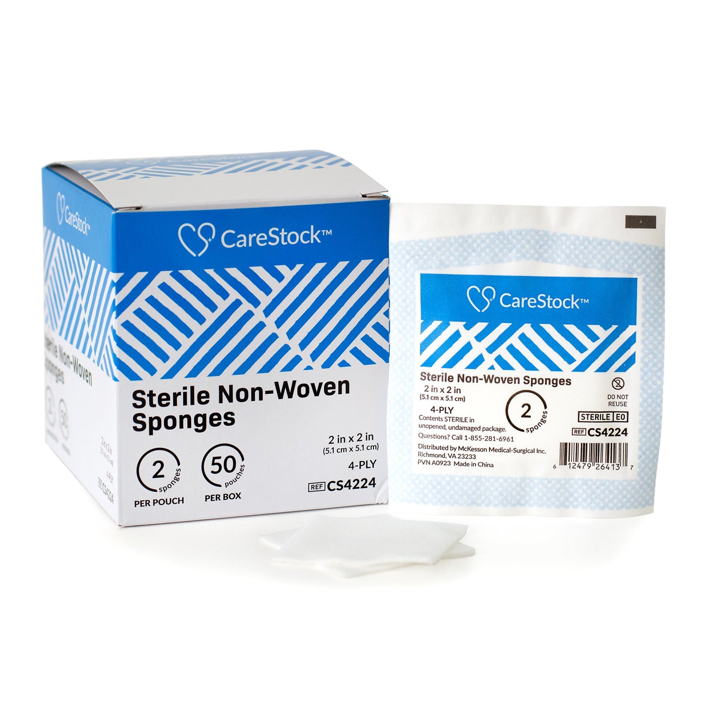CareStock™ Nonwoven Sponge, 2 x 2 Inch
