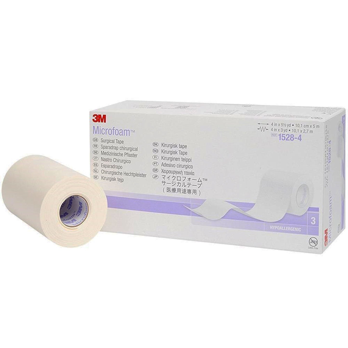3M™ Microfoam™ Foam / Acrylic Adhesive Medical Tape, White