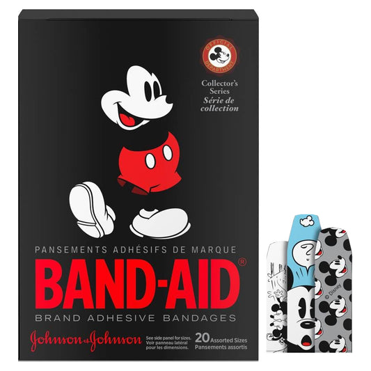 Band-Aid Mickey Waterproof Adhesive Bandages 15 Count
