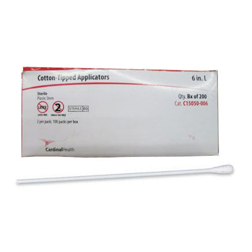 Sterile Cotton Tipped Applicator with Plastic Shaft 6"