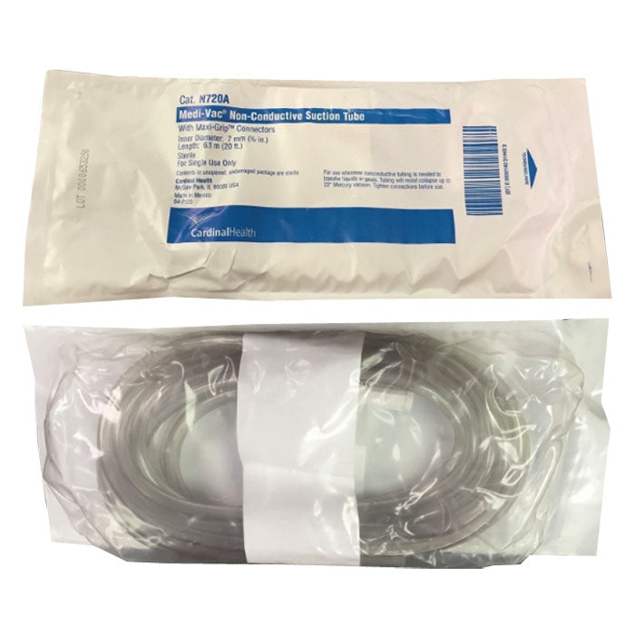 Medi-Vac Clear Nonconductive Tubing, 9/32" x 20'L (7mm x 6.1m), Sterile 1ct