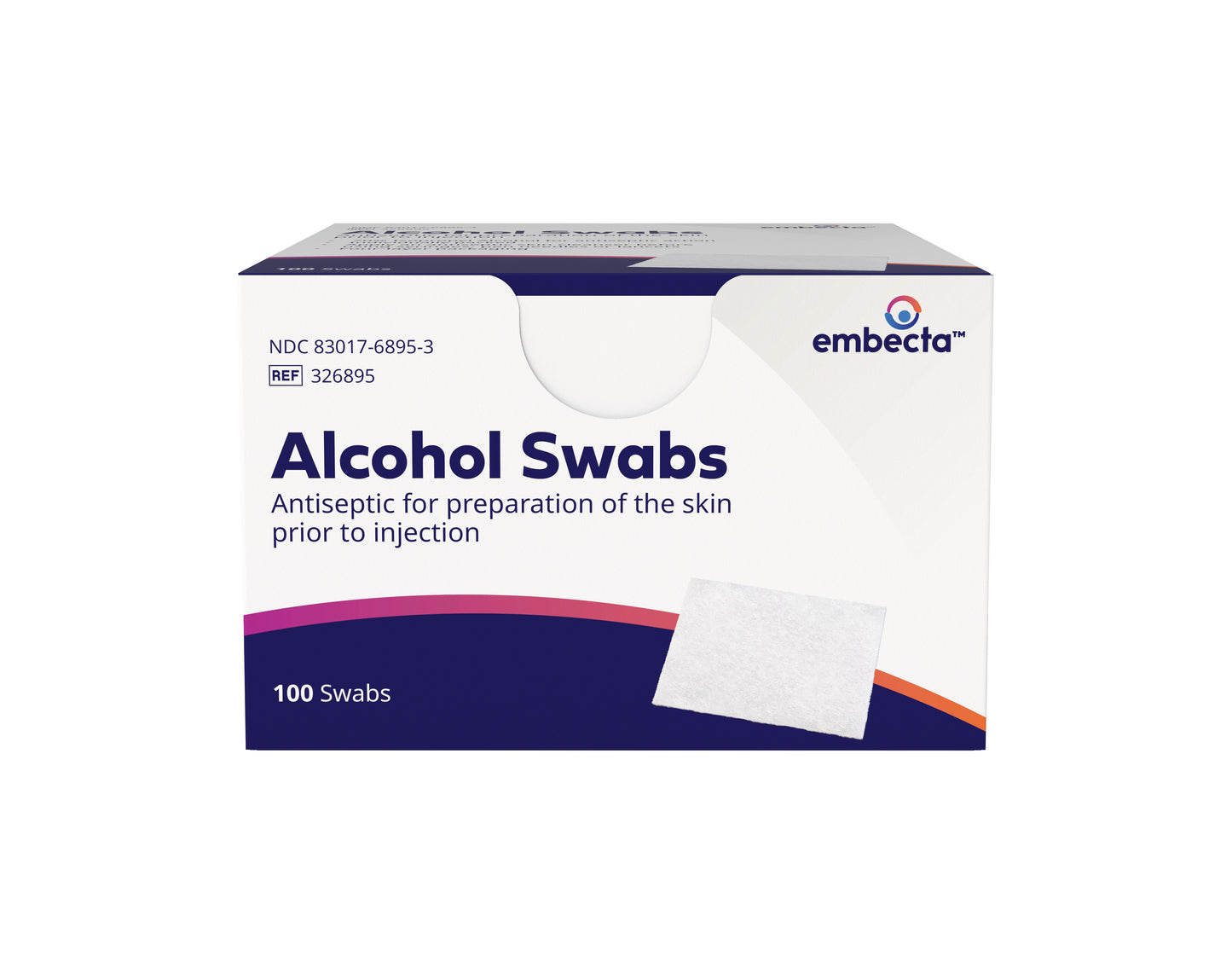 Alcohol Swab, Foil Wrapped (100 count) 100ct