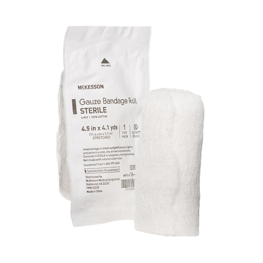 McKesson Fluff Bandage Roll, 4.5 Inch x 4.1 Yard