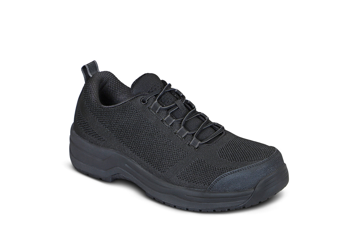 Cobalt Men's Work Shoes, Black, angle view
