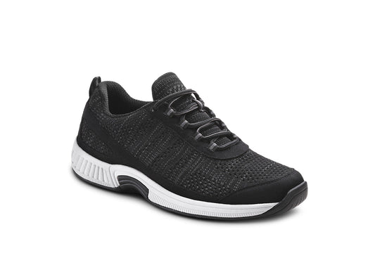 Lava Men's Athletic Shoes, Black, angle view