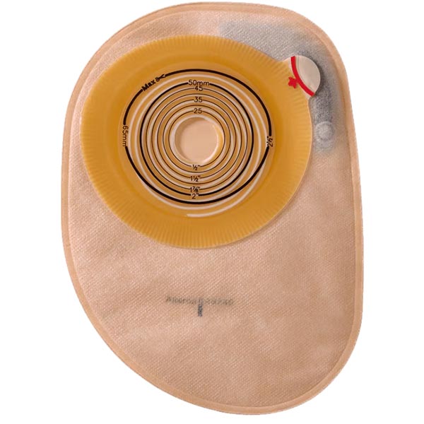 Assura One-Piece Closed Pouch Oval Pre-Cut Opaque 30 Count