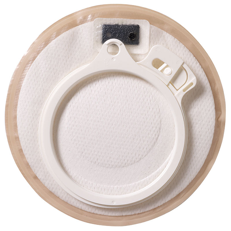 Assura Stoma Cap with Skin Barrier and Filter 1/2" - 1-3/4" Stoma Opening, 2", Opaque, Secure Locking System 30ct