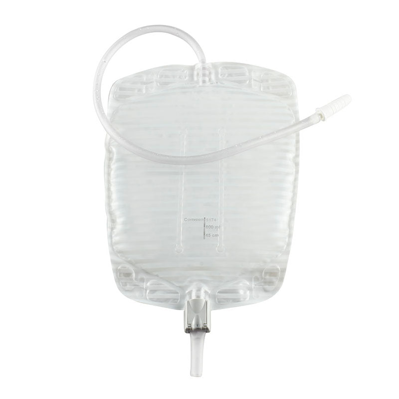 Security+ Contoured Leg Bag with Anti-Reflux Valve, Tubing and Fabric Straps, 28 oz.