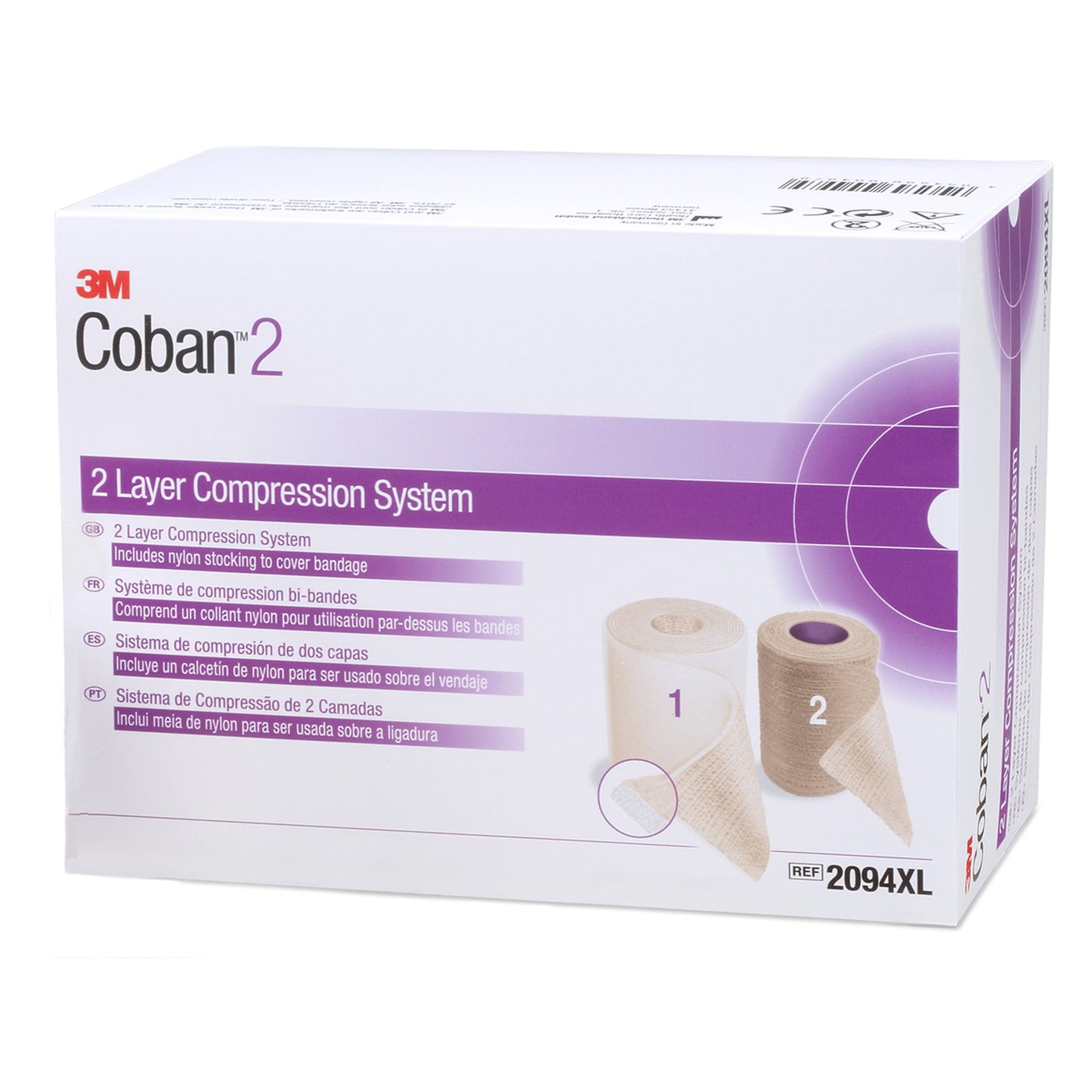 3M™ Coban™ 2 Self-adherent / Pull On Closure 2-Layer Compression Bandage System