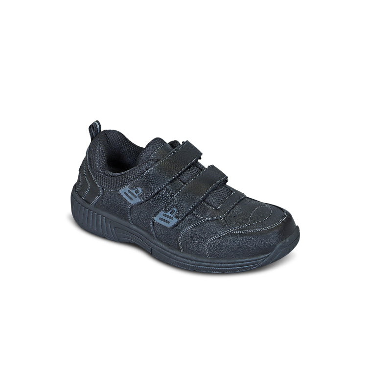 Alamo Men's Athletic Shoes, Black, angle view