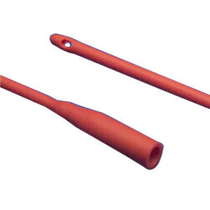 Dover Hydrophilic Coated Red Rubber Urethral Catheter 14 Fr 12"