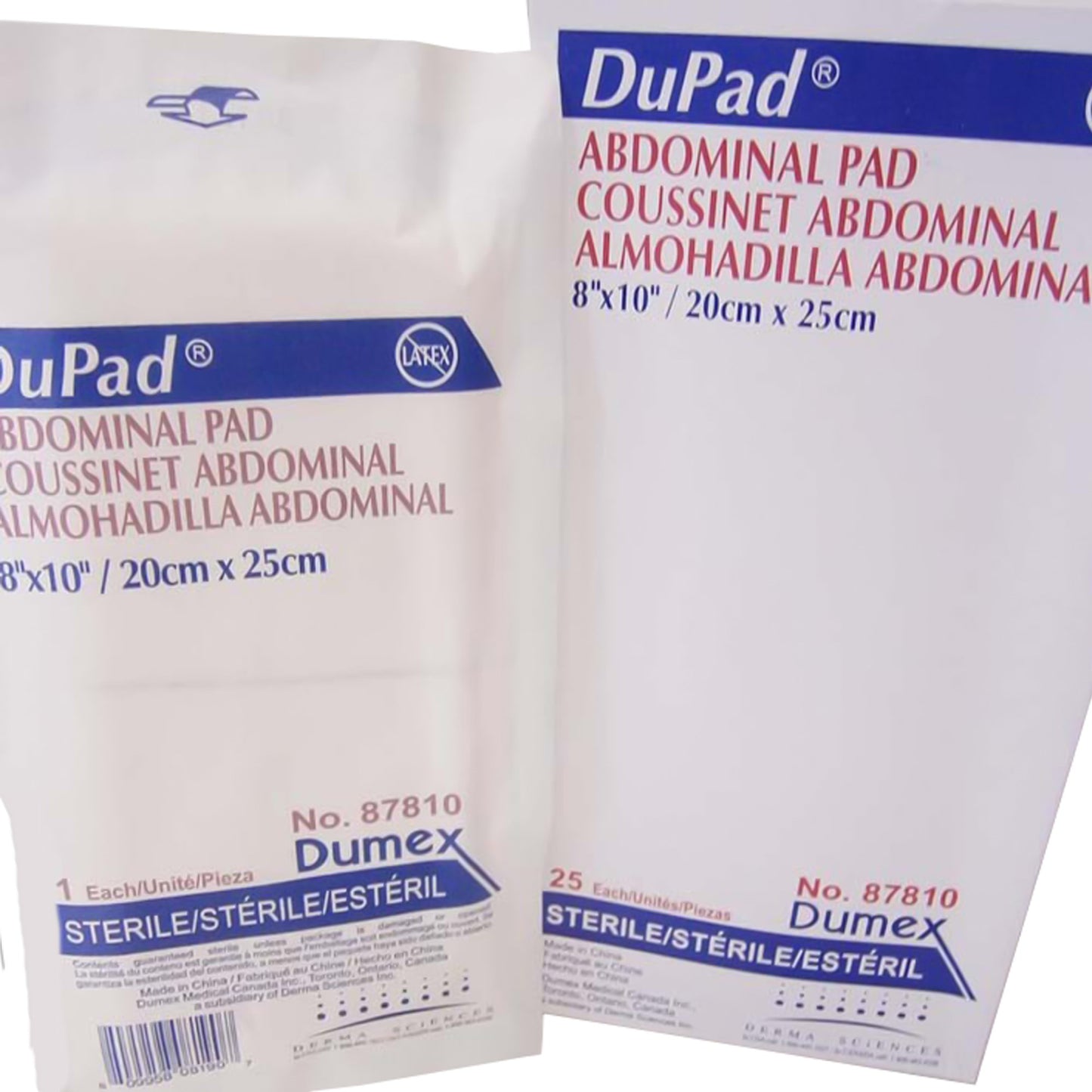 DuPad® Sterile Abdominal Pad, 8 x 10 Inch