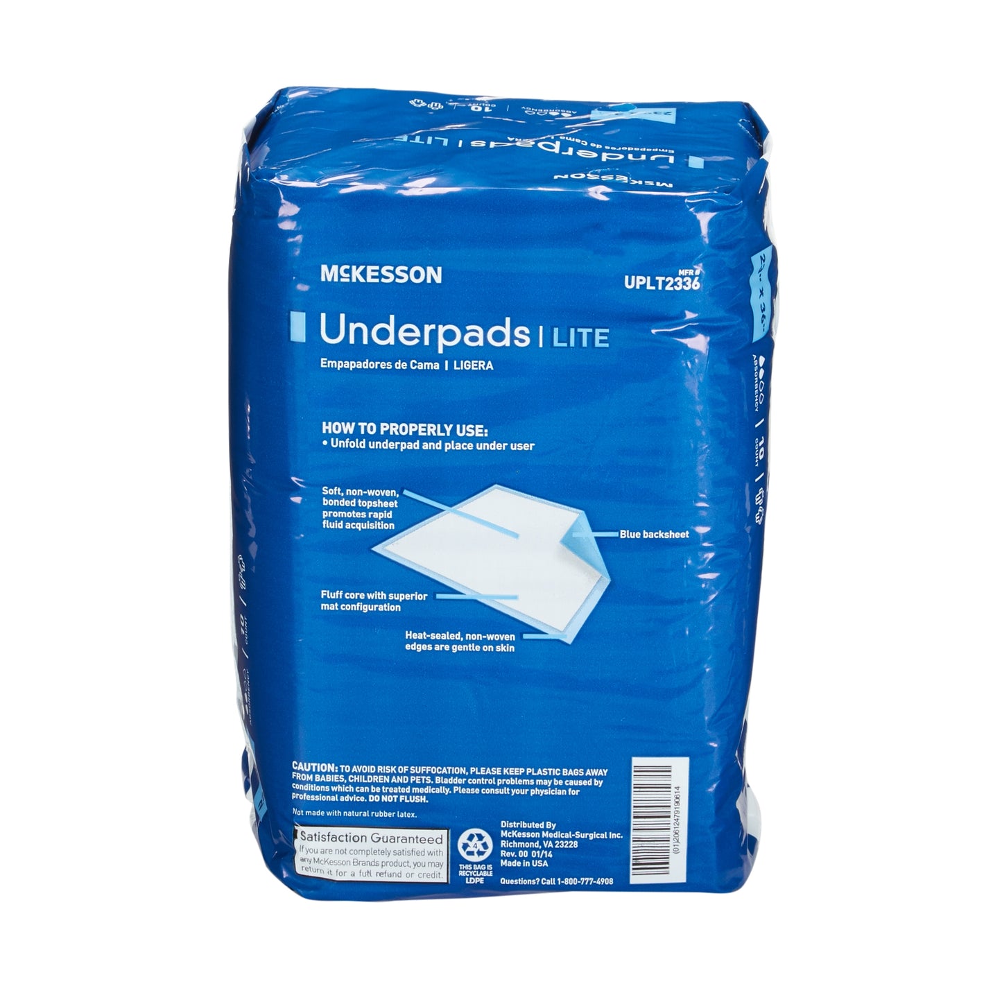 McKesson Classic Plus Light Absorbency Underpads