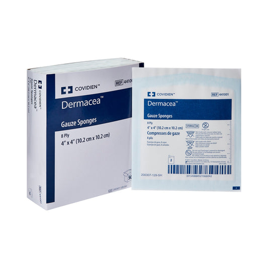 Dermacea Woven Gauze Sponge Sterile 2's 4" x 4" 8 Ply 25 Count
