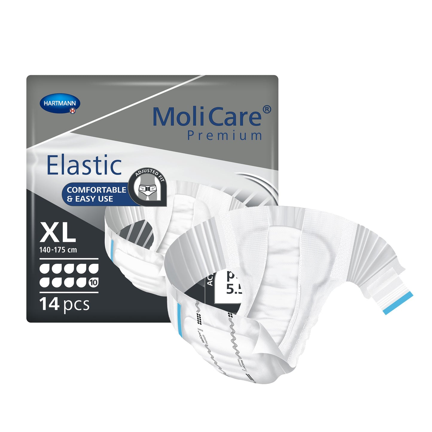 MoliCare® Premium Elastic 10 Drop Absorbency Incontinence Briefs