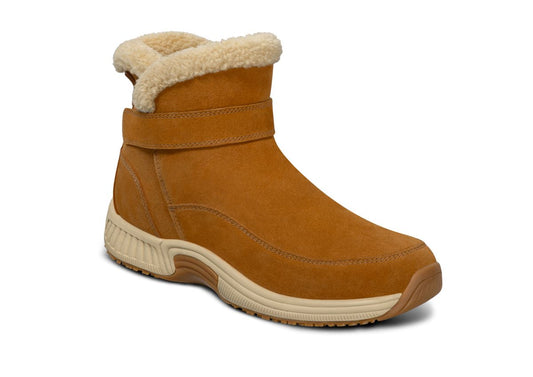 Bliss Women's Waterproof Hands-Free Boots, Camel, angle view