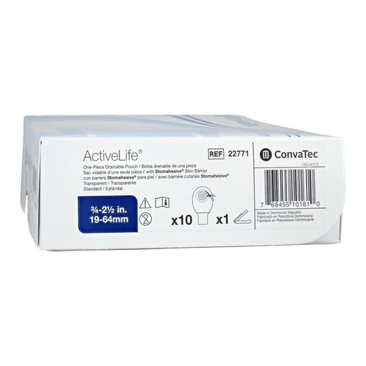 ActiveLife One-Piece Drainable Pouch Cut-to-Fit 3/4" to 2-1/2" Transparent 10 Count