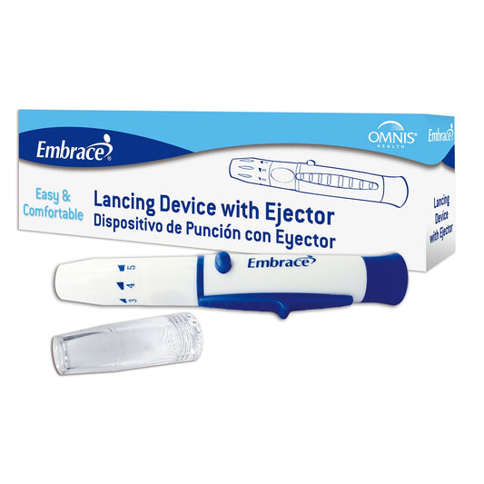 Embrace Lancing Device with Lancet Ejector