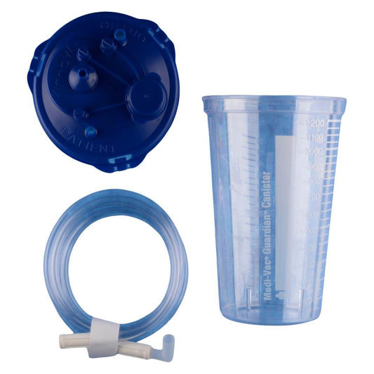 Medi-Vac Suction Canister with Tubing 1200 cc