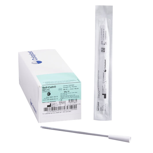 Self-Cath Female Straight Intermittent Catheter 12 Fr 6"