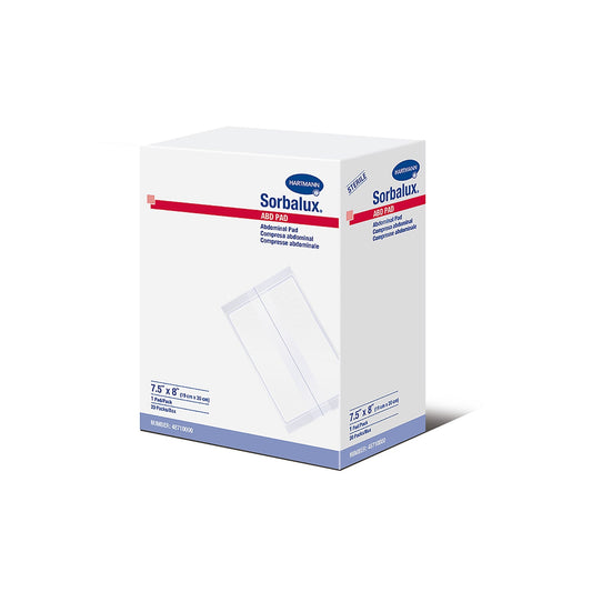 Sorbalux ABD Absorbent Abdominal Pad Sterile White 7.5" x 8"